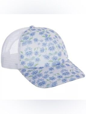 (2) Blue Floral Trucker Hat